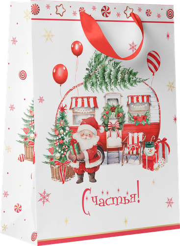 Пакет подарочный CITY HOME TRADE New Years Joy 41х31х10см, вид