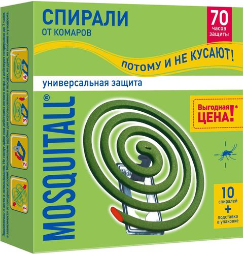 Спираль Mosquitall Универсальная защита 10 шт, крупный план