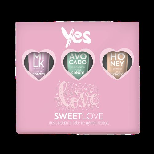 Подарочный набор YES Sweet Love Крем для рук питание увлажнение комплексный, фотография
