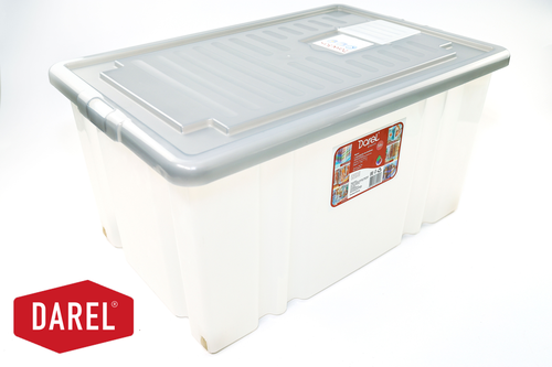 Ящик с крышкой д/хранения DAREL PLASTIC на колесах, изображение