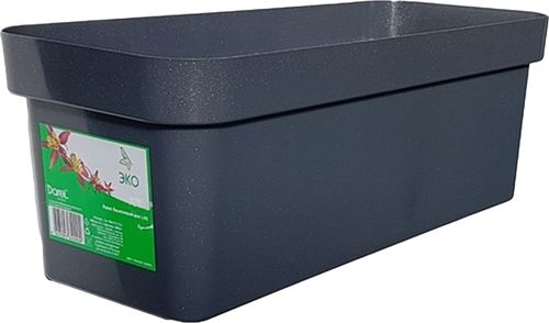 Ящик Darel plastic Эко 15х60х17 см полипропиленовый темный гранит, изображение