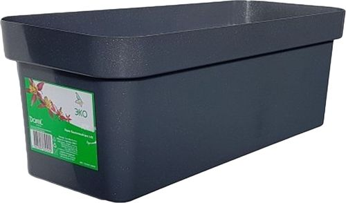 Ящик Darel plastic Эко 15х40х17 см полипропилен темный гранит, картинка