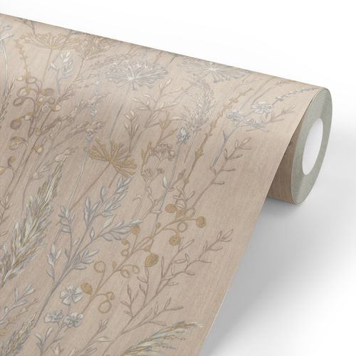 Обои Euro Decor Поле Винил/флиз 7272-17 бежевый 1,06Х10,05м, изображение