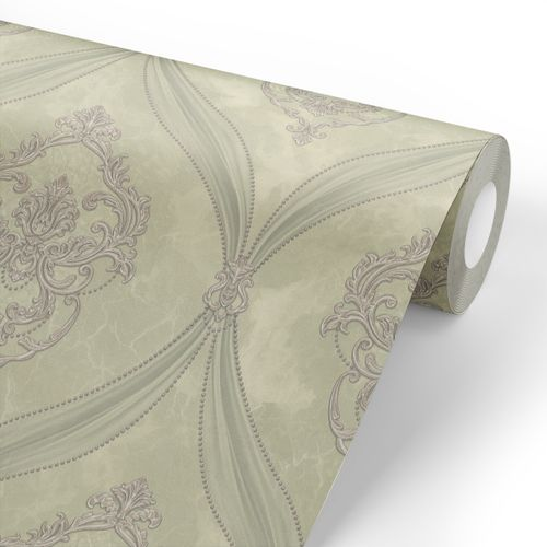 Обои Euro Decor Matilda Винил/флиз 7294-04 зеленый 1,06Х10,05м, изображение