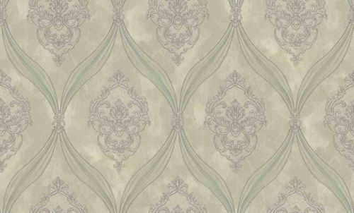 Обои Euro Decor Matilda Винил/флиз 7294-04 зеленый 1,06Х10,05м, вид