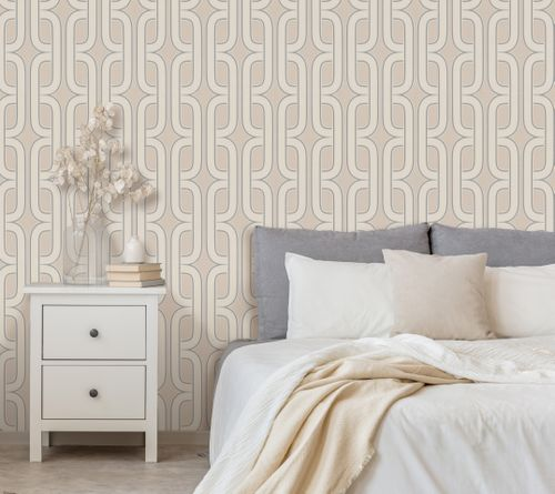 Обои Euro Decor Mansory Винил/флиз 7298-01 бежевый 1,06Х10,05м, вид