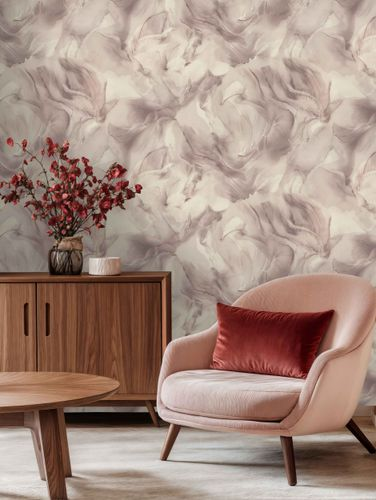 Обои Euro Decor Moonbloom Винил/флиз 7301-12 коричневый 1,06Х10,05м, крупный план