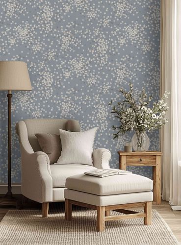 Обои Euro Decor Герда Винил/флиз 7282-03 синий 1,06Х10,05м, детальное фото