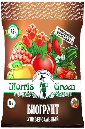Биогрунт универсальный с биогумусом Morris Green 13 л, изображение