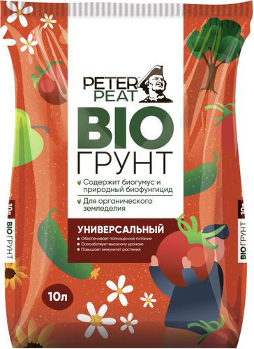 Грунт универсальный PETER PEAT BIO 10 л, детальное фото