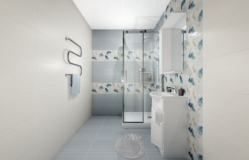 Декор Azori Aura Marfil Floris бежевый 63х31,5 см, картинка