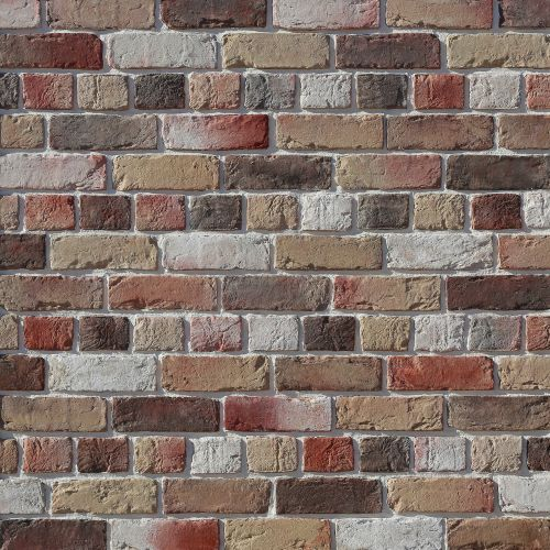 Декоративная гипсовая плитка Monte Alba Вельс брик (Wels brick) бежево-розовый 20,5x6,5 см, картинка