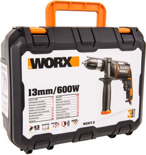 Дрель-шуруповерт ударная Worx WX317.2 600 Вт, изображение