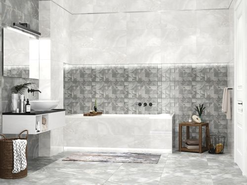 Декор Azori Opale серый 31,5X63 см 1,39 м², изображение