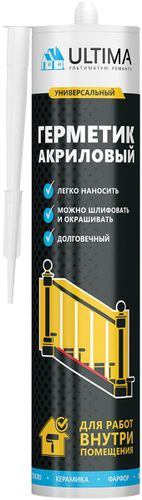 Герметик для дерева ULTIMA акриловый белый 280 мл, фото
