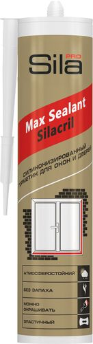 Герметик SILA Pro SILAcril силиконизированный белый 290 мл, вид
