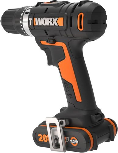 Дрель аккумуляторная Worx WX370 20В 2Ач 2 АКБ+ЗУ, крупный план