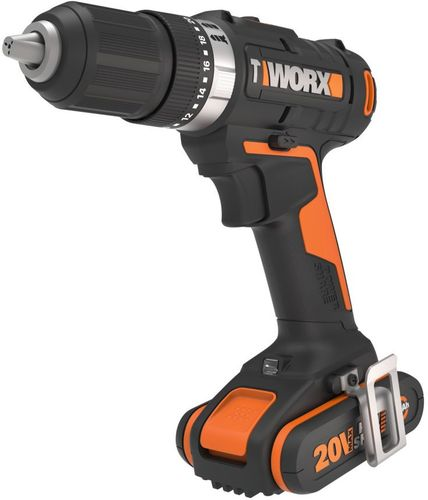 Дрель аккумуляторная Worx WX370 20В 2Ач 2 АКБ+ЗУ, крупный план