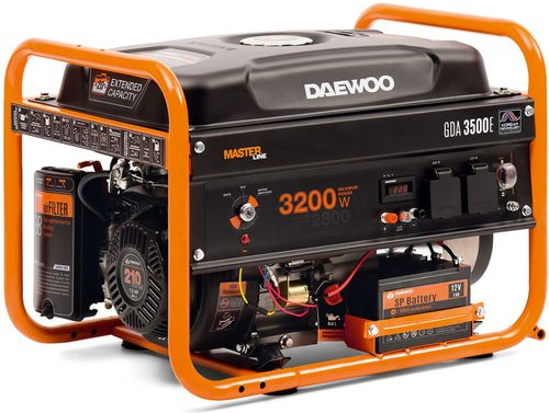 Бензиновый генератор DAEWOO GDA 3500E 220B 3,2 кВт 18 л, изображение