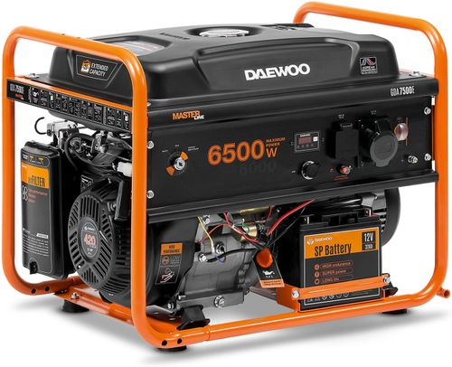 Бензиновый генератор DAEWOO GDA 7500E 220B 6,5 кВт 30 л, крупный план