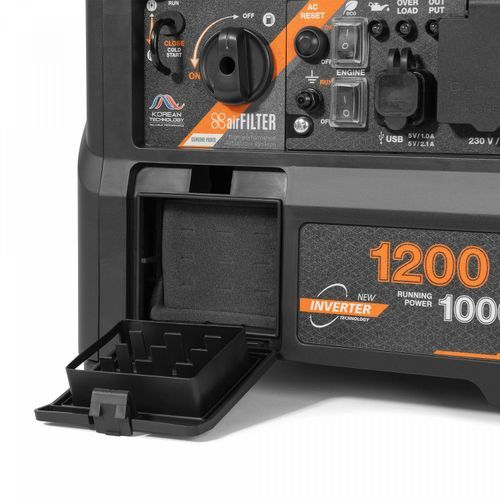 Инверторный бензиновый генератор DAEWOO GDA 1400i, крупный план