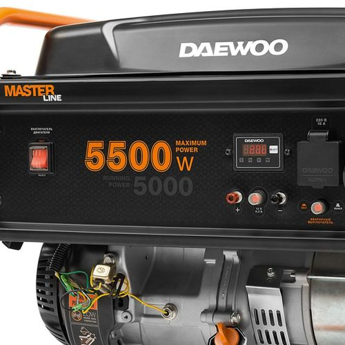 Бензиновый генератор DAEWOO GDA 6500 220B 5,5 кВт 30 л, детальное фото
