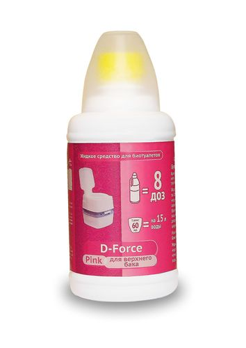 Жидкое средство для биотуалетов D-Force Pink 0,5л (ВХ), вид