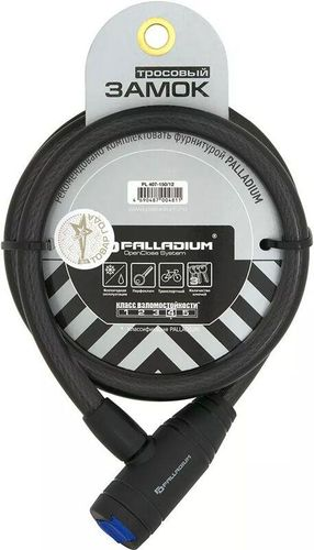 Замок тросовый Palladium PL 407-150 черный, детальное фото