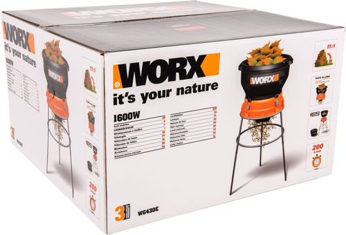 Измельчитель садовый электрический WORX 1600Вт, wg430e, вид