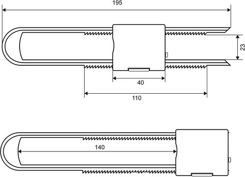 Блокиратор мебельный Palladium BS 4616 белый, вид