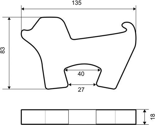 Дверной фиксатор Palladium BS 4639, вид