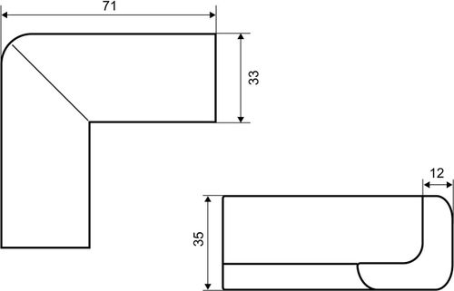 Защитный уголок Palladium BS 4625 бежевый 4 шт, детальное фото