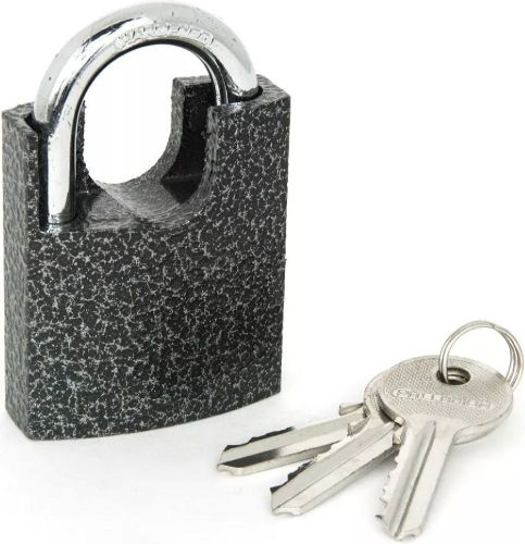 Замок навесной Palladium 507F-50 серый, крупный план