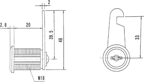 Замок почтовый Palladium ML-20, крупный план