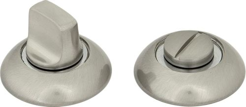 Дверная накладка-фиксатор Palladium R SN/CP BK матовый никель-хром, вид