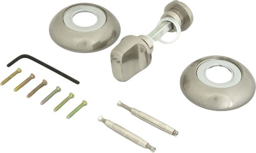 Дверная накладка-фиксатор Palladium R SN/CP BK матовый никель-хром, фото