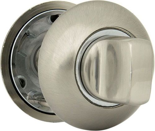 Дверная накладка-фиксатор Palladium R SN/CP BK матовый никель-хром, изображение