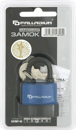 Замок навесной Palladium 907WP-40 сине-черный, изображение
