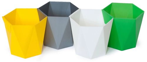 Кашпо Darel plastic Пазл 12х12х13,5 см 1 л полипропиленовое многоцветное, вид