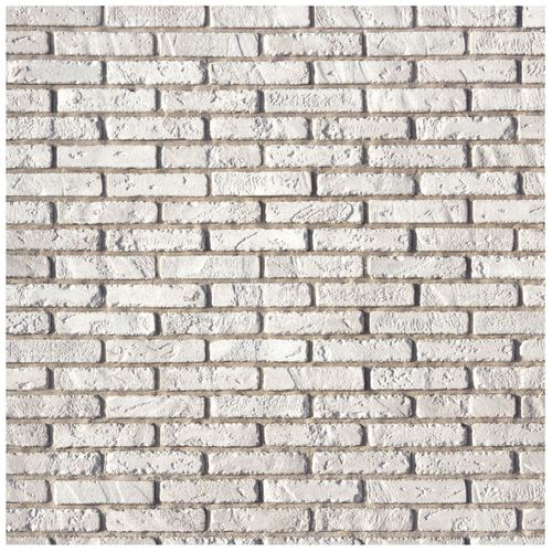 Гипсовая плитка White Hills Йорк Брик белая 19x4,7 см, фотография