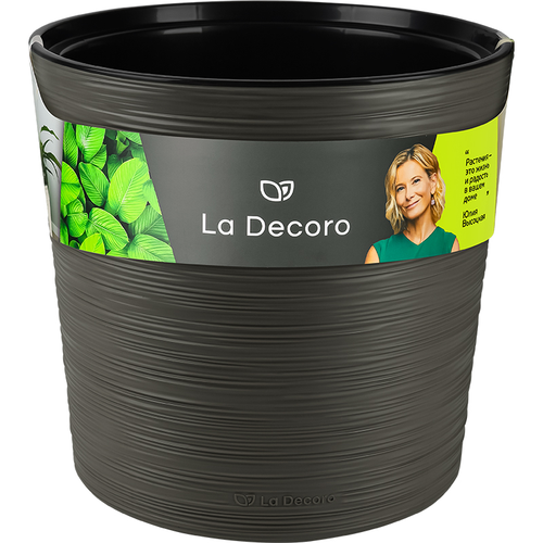 Кашпо "La Decoro" (15л) Цв. Трюфель (Арт. КШ-0699), детальное фото