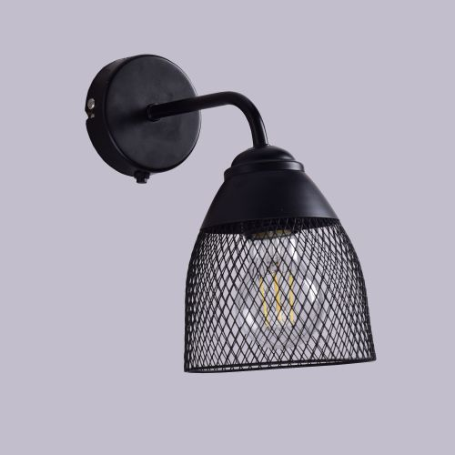 Бра РОССВЕТ 1хE27x60W, черный, крупный план