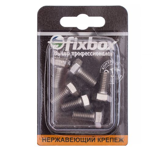 Болт нержавеющий FixBox DIN 933 М 8x20 6 шт, детальное фото