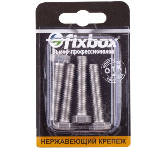 Болт нержавеющий FixBox DIN 933 М 8x40 4 шт, картинка