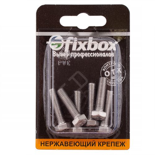 Болт нержавеющий FixBox DIN 933 М 6x25 6 шт, вид