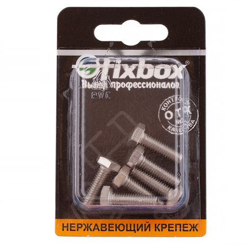 Болт нержавеющий FixBox DIN 933 М 6x20 6 шт, фотография
