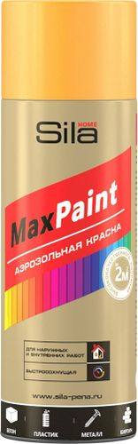 Эмаль аэрозольная SILA Home Paint флуоресцентная оранжевая 520 мл, фото