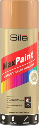 Эмаль аэрозольная SILA Home Paint латунный металлик 520 мл, вид