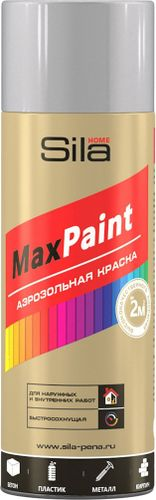 Эмаль аэрозольная SILA Home Paint серая (RAL 7040) глянцевая 520 мл, картинка