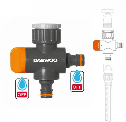 Адаптер для крана 2-х канальный DAEWOO с внешней резьбой 3/4"–1", Dwc 1219, фото